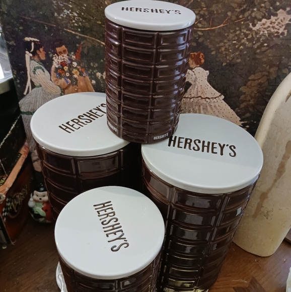 🍪4 VINTAGE SET Hershey Cookie Jar 🍪 By Fitz & Floyd,Rare Hard To Come By.🎁 - Picture 3 of 16
